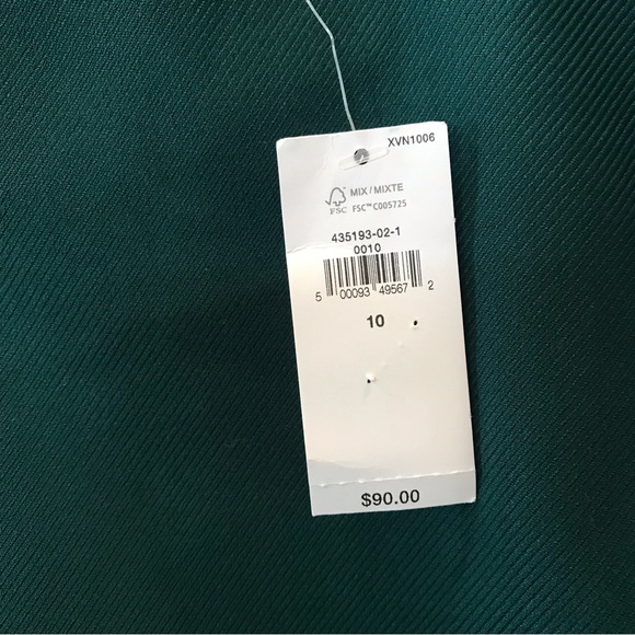 Banana Republic Green A-Line Mini Dress Size 10 NWT - Picture 5 of 6